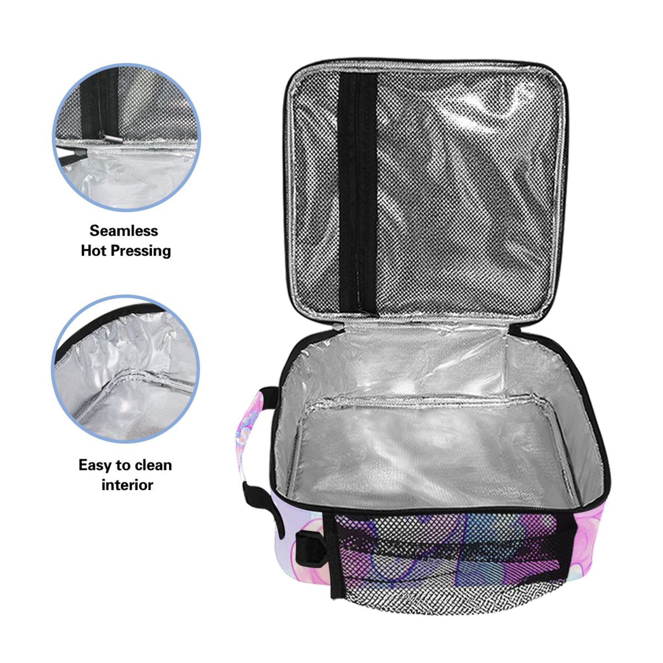 ALAZA Unicorn with Rainbow Lunch Box Insulated Lunch Bag Reusable Thermal Cooler Tote School Picnic