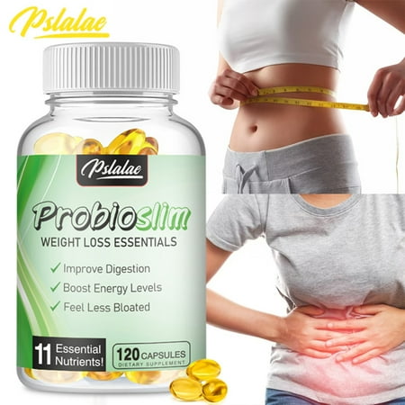 Pslalae Probioslim Weight Loss Essentials - Appetite Suppression, Digestive Support 120 Capsules