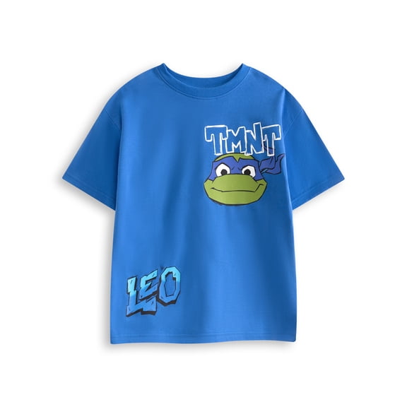 Teenage Mutant Ninja Turtles Leo Boys Blue Short Sleeved T-Shirt | 5-6 Years | Made by Vanilla Underground