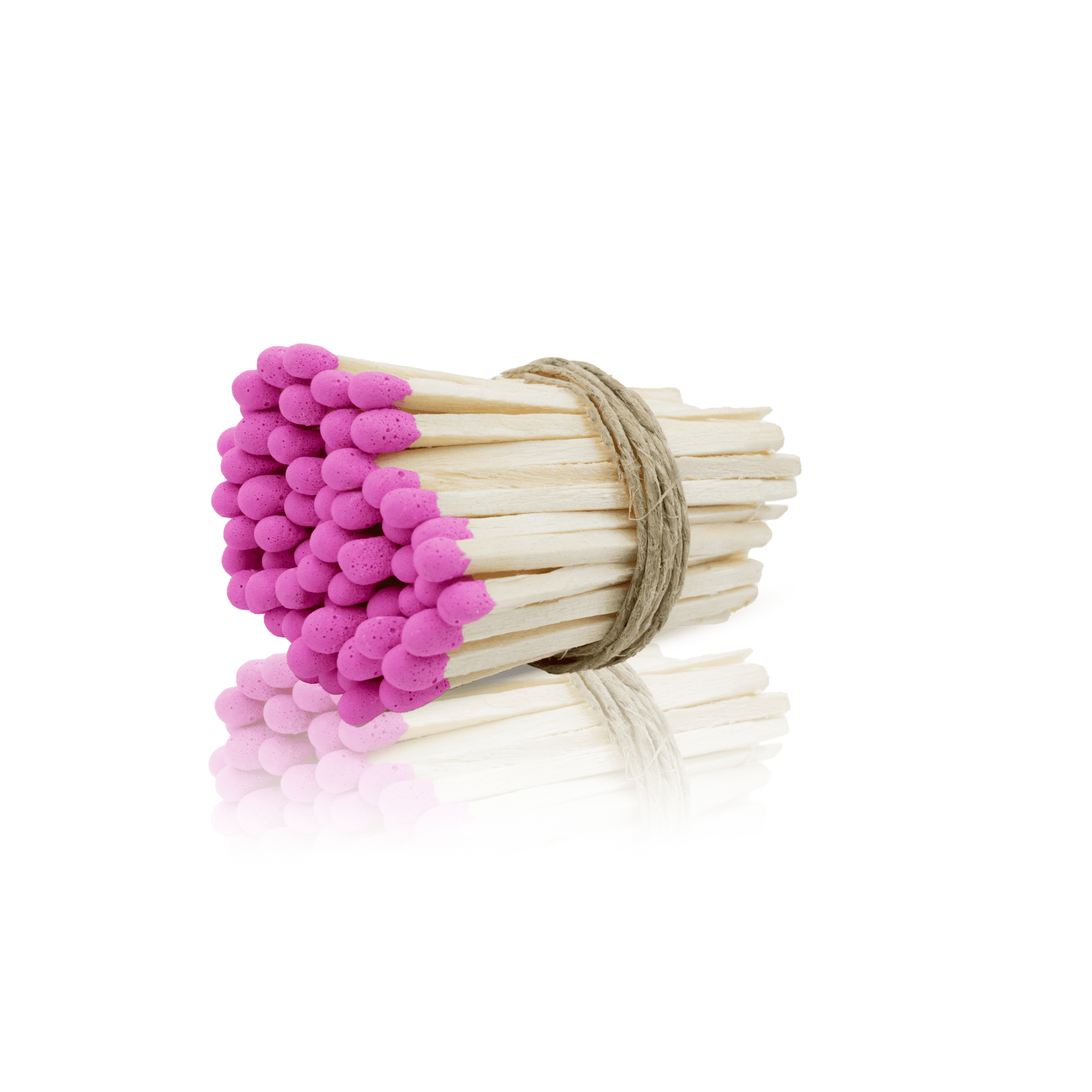Close-up Macro of Pink Wood Stick Matches in a Box Stock Image