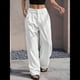 thumbnail image 5 of Pantalones A Rayas para Mujer, de Color Block, Cintura Alta, Pierna , Informales, para Trabajo y Oficina. M, 5 of 9