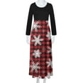 thumbnail image 5 of FAVIPT 2024 Christmas Dress Womens Christmas Maxi Dress,Women's Plus Size Xmas Snowflake Print Long Sleeve Crewneck Holiday Ankle-Length Dresses, 5 of 6