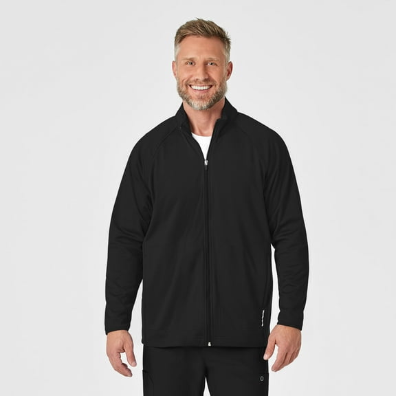 Wink Layers Men's Fleece Full Zip Jacket, Black, L Womens
