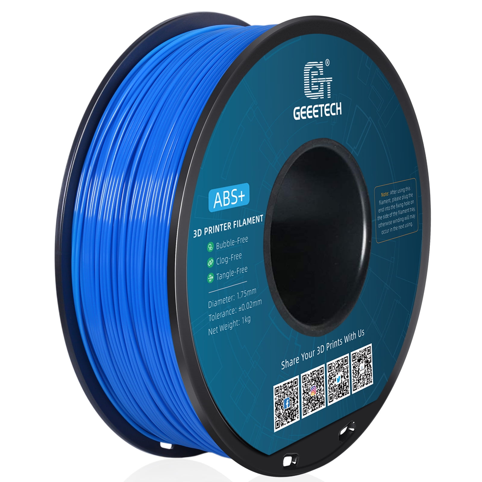 Geeetech ABS 3D Printer Filament 1.75mm ABS Filament 10KG Spool Blue