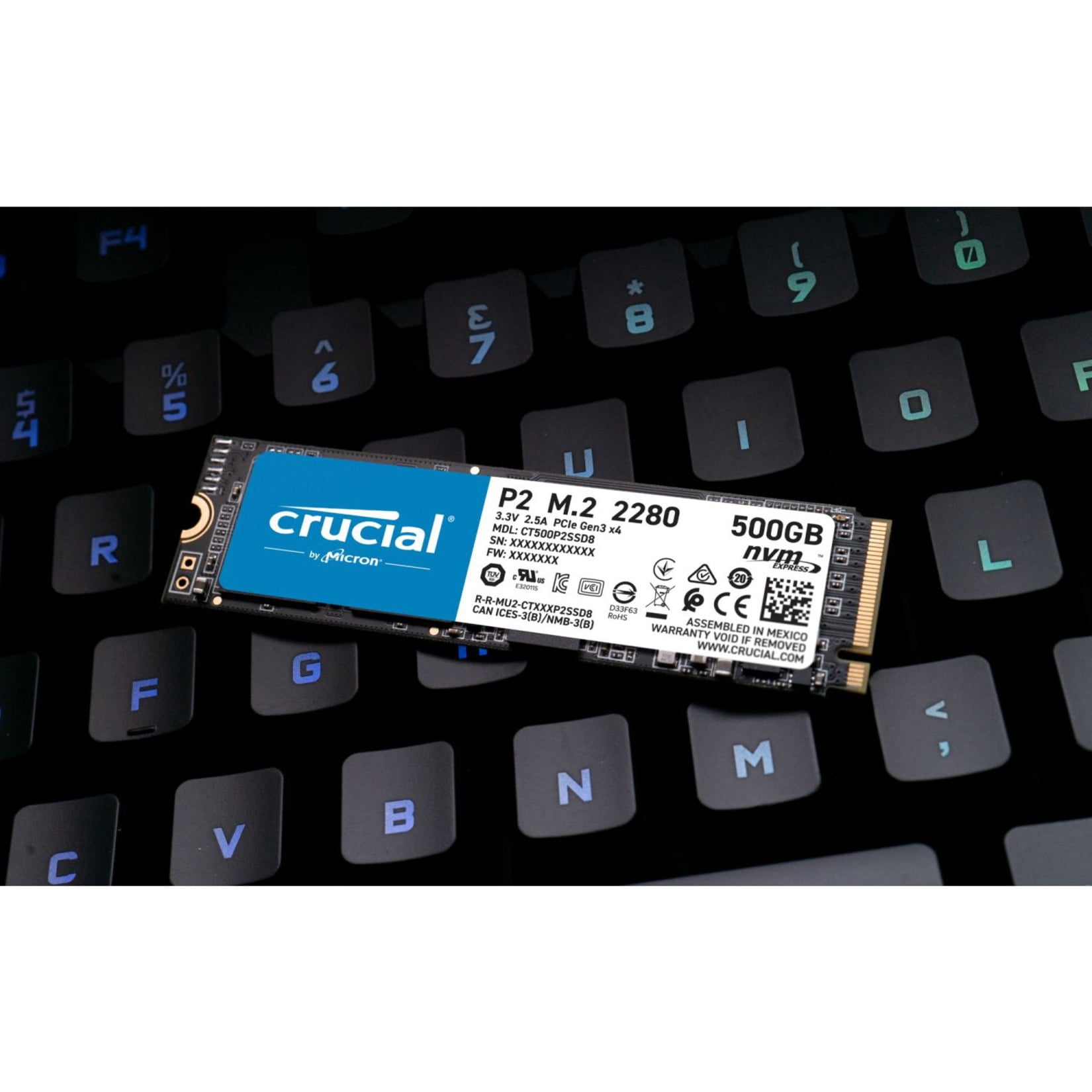 Crucial P2 2TB Solid State Drive, 3D NAND NVMe PCIe M.2 SSD