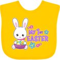thumbnail image 3 of Inktastic My 1st Easter with Bunny and Easter Basket Girls Baby Bib, 3 of 4