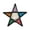 A003- Multicolor, variant on Green Star Lantern Candle Holder, Stained Glass Tealight Candle Holder, Star Decorations for Vintage Home Decor, 8X8 Inch Candle Lantern for Decor for Indoor, Windproof 5-Pointed