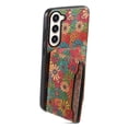 thumbnail image 2 of for Samsung Galaxy S23 Plus Luxury Premium PU Leather + TPU Case with 3 Card Slots, Kickstand Back Case Floral Pattern Skin-Friendly Shock-resistance Cover for Samsung Galaxy S23 Plus, Spring, 2 of 6