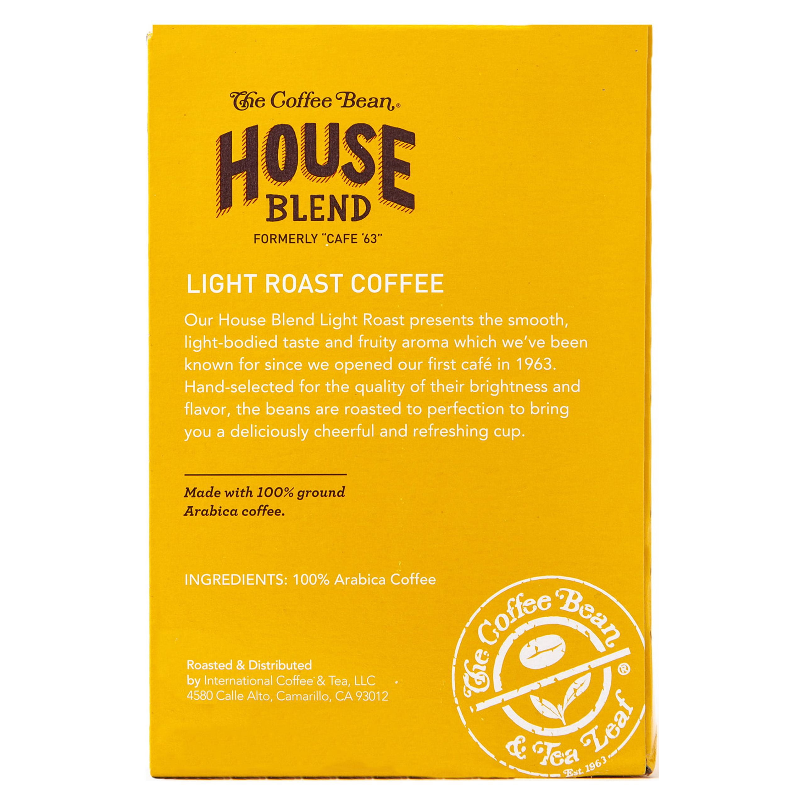 The Coffee Bean & Tea Leaf House Blend Light Roast Single Serve Coffee for Keurig Brewers, 1 Box of 16 (16 Total Pods)