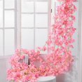 thumbnail image 2 of 1.8M Artificial Cherry Blossom 2pcs Wall Hanging Cherry Vine String Fake, 2 of 7