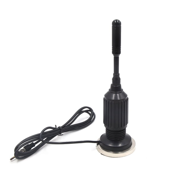 Antena de Señal Radio AM/FM Coche Base Magnética Universal Negro Unique Bargains