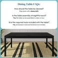 thumbnail image 5 of Now Furniture 72" Wooden Dining Table for 6, Rectangular Kitchen Table - Black, 5 of 6