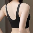 thumbnail image 3 of Njagoc3 Wireless Bras for Women V Neck Lace Floral Print Two Color Patching Fine Straps Everyday Bra, 3 of 5