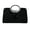 Black, variant on Women’s Red Pleated Evening Clutch Bag with Rhinestone Handle, Elegant Formal Party Wedding Prom Handbag, Crossbody Shoulder Chain Evening Bag