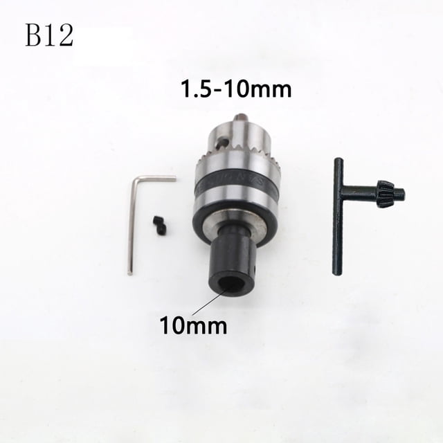 B12 Mandrin de Perceuse avec Clé à Molette Gamme 1.5-10Mm Adaptateur de Conversion Cnc