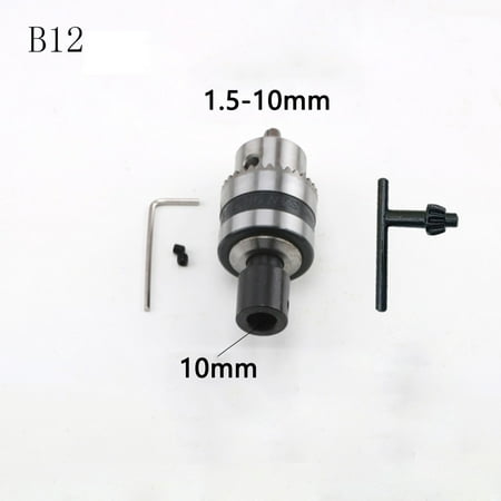 

BAMILL B12 Drill Chuck With Wrench Clamping Range 1.5-10mm CNC Machine Convert Adapter