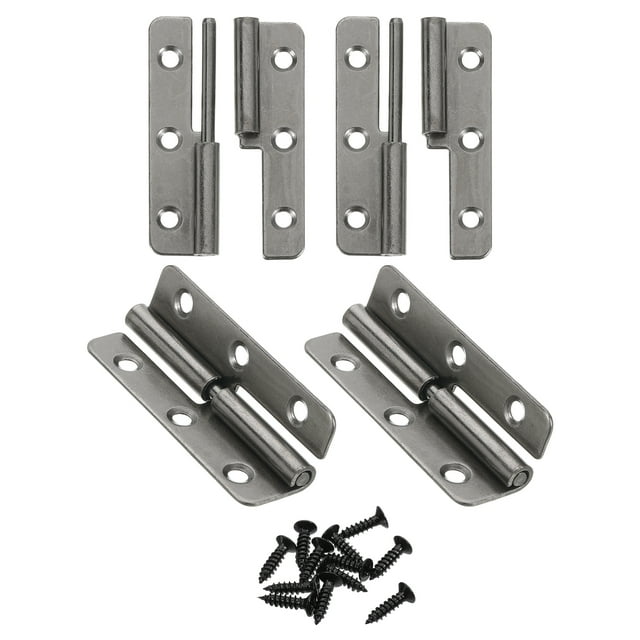 Uxcell 4Pcs Bisagra Desmontable, Bisagras Desmontables de 2" Mano Derecha, Negras