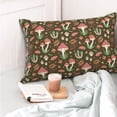 thumbnail image 4 of Fotbe Mushrooms and Autumn Funda de Almohada Decorativa Estilo Occidental, Lujo en Algodón, Fundas para Almohadas King, Cojín Estampado para Decoración del Hogar-16"x24", 4 of 6