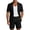 Black, variant on Men's 2-Piece Shorts Suits Slim Fit Short Sleeve Blazer Jacket and Shorts Set Casual Prom Summer Beach Wedding Tuxedos