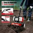 1.65kw 52cc Mini Tiller Cultivator Gas Powered 2 Stroke Garden Farm