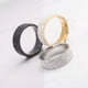 thumbnail image 3 of Anillo de acero de titanio con taladro de 5 filas de 8 mm de ancho, anillo de acero inoxidable con taladro de pegamento de moda, fácil de combinar, 3 of 6