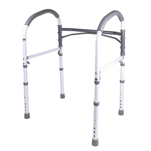 Carex Toilet Safety Rails for Elderly and Handicap, Tool-Free Assembly,  300 lb Weight Capacity