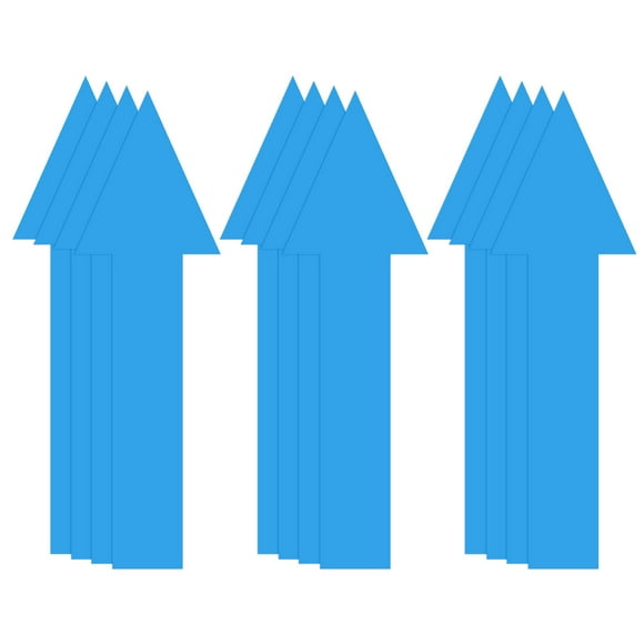 Uxcell Paquete de 12 Etiquetas de Flecha, Señal de Flecha Autoadhesiva de 6 Pulgadas para Marcado de Suelo, Camino, Pared y Oficina, Etiquetas de Flecha Impermeables [Azul]