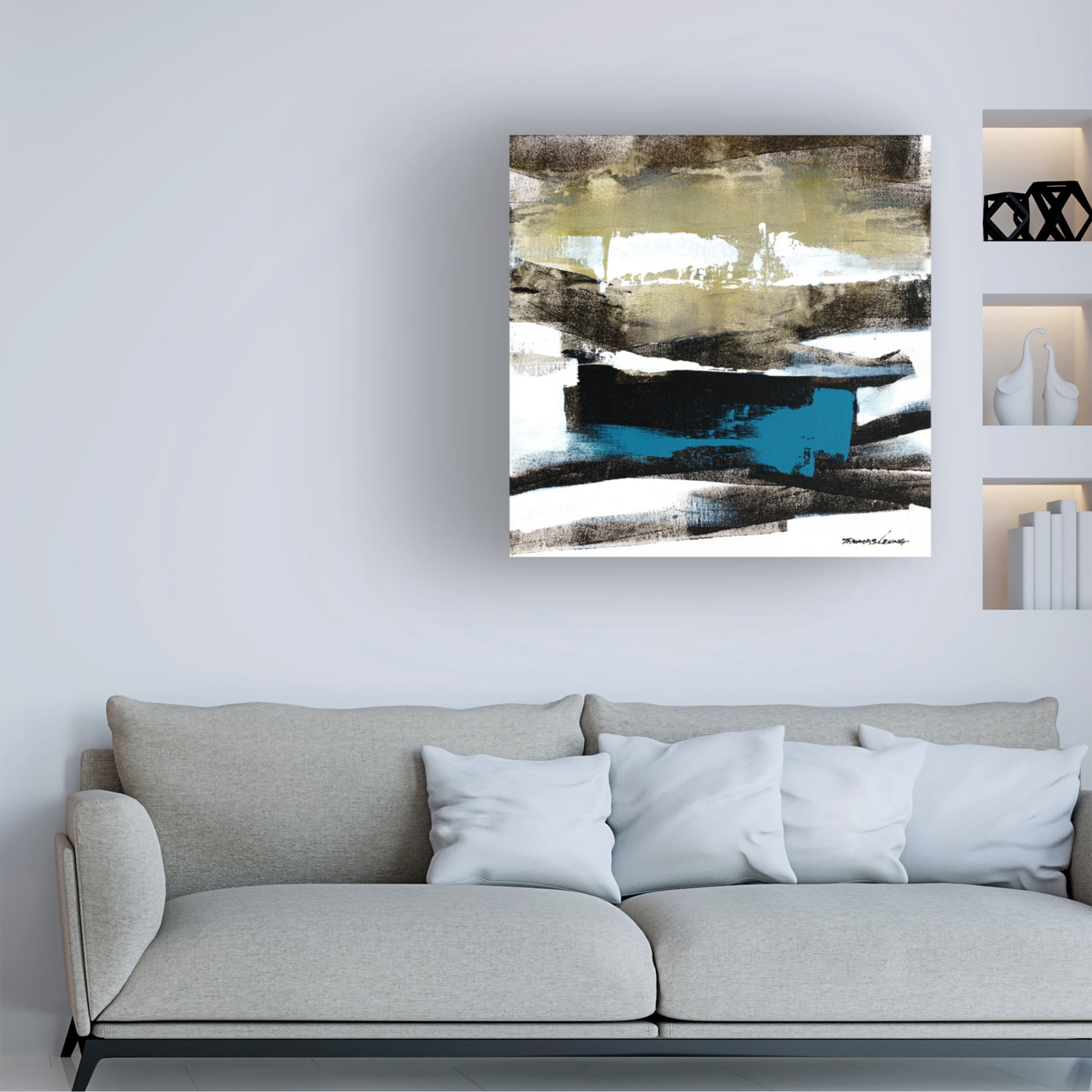Canvas Wall Art - Thomas Leung 'Wave 10' Wall Art for Living Room, Bedroom, or Office Décor by Trademark Fine Art - 14 x 14 Inches