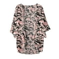 thumbnail image 4 of Ketyyh-chn99 Cardigan for Women Summer Cover-Ups Plus Size Floral Print Kimono Cardigan Pink,L, 4 of 4