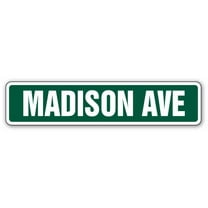 MADISON AVENUE Street Sign manhattan new york signs advertising | Indoor/Outdoor |  30" Wide