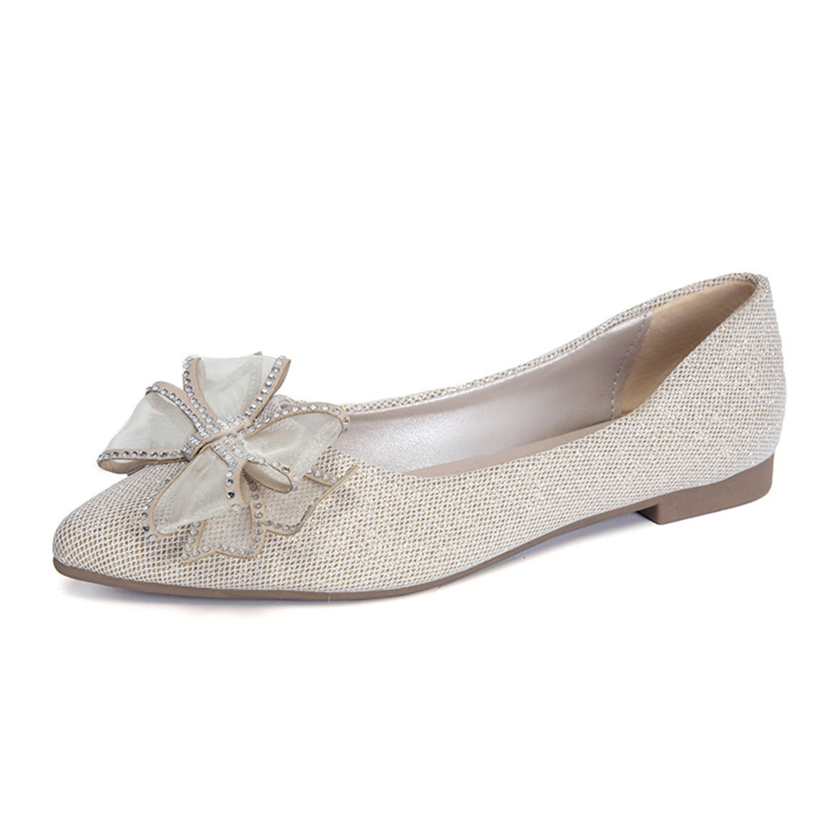 Comfortable silver best sale flats
