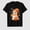 Black-7, variant on Women's Halloween Ghost Pumpkin Candy Graphic T-Shirt, 100% Cotton Short Sleeve Shirt