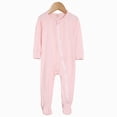 thumbnail image 2 of CAUYDY Preemie Boys Sleepers Baby Clothing Fall Winter Newborn Long Sleeve Romper Infant Boy Soft Pajamas Toddler Loungewear 0 3 6 9 Months 1T 2T Pink for Sizes 0-3 Months, 2 of 9