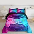 thumbnail image 2 of Manfei Teens Video Game Bedding Comforter Set,Console Game Lover Twin Comforter Sets,Gradient Pink Blue Bedding Set For Kids,Microfiber Bedroom Decor Reversible,2 Pieces, 2 of 8