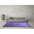 thumbnail image 3 of Ahgly Company Machine Washable Indoor Rectangle Checkered Blue Modern Area Rugs, 8' x 12', 3 of 4