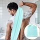 thumbnail image 1 of Toalla exfoliante de nailon para la espalda | Estropajo de baño elástico | Paño de limpieza corporal para zonas de difícil acceso | Estropajo de ducha para uso doméstico, 1 of 7