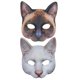 thumbnail image 2 of 2 piezas de Máscara para adultos PENGJTMXG Máscara de truco o trato gato Marrón y blanco, 2 of 4