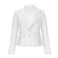 thumbnail image 5 of Xihbxyly Blazers Womens Oversized Blazers Casual Open Front Long Sleeve Lapel Button Slim Work Office Solid Color Blazer Jacket, 5 of 5