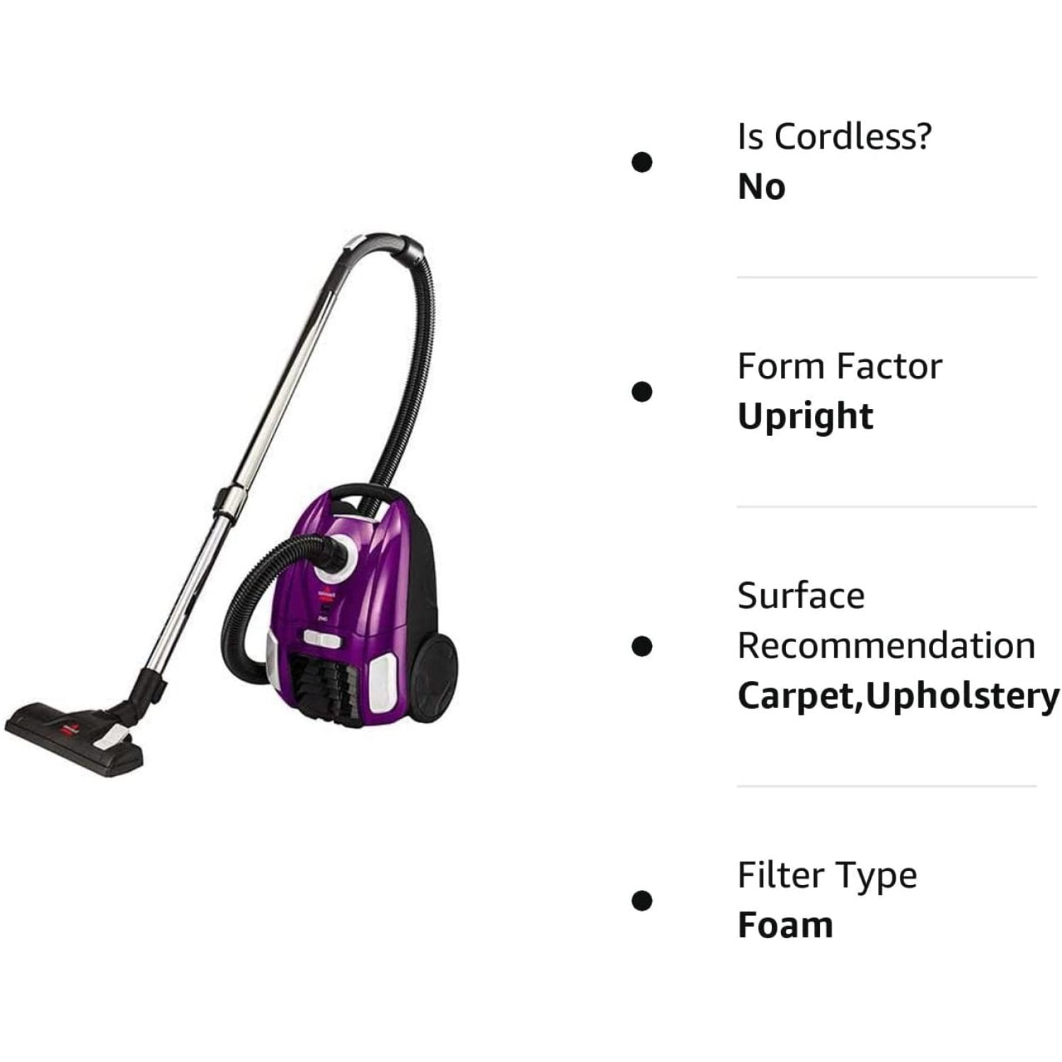 Canister Upright Vacuum Cleaner Lightweight & Powerful Suction with