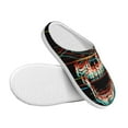 thumbnail image 3 of Goofa Glitch Screaming Skull Print Womens Mens Cotton Lightweight House Slippers , Washable Home Slippers,Indoor Comfy Bedroom Cozy Slippers-37/38, 3 of 7