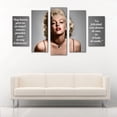 thumbnail image 2 of Cuadro Decorativo Marilyn Monroe Cine Juego De 5 Piezas 150x80cm Ideal Para Sala Oficina Frases Motivacionales, 2 of 5