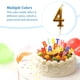 thumbnail image 5 of Moyic para pastel, accesorio de aniversario, decoración de pasteles, candelitas sin humo de larga duración, accesorios románticos para Kits de decoración para fiestas Oro cuatro Moyic HA063071-05B, 5 of 6