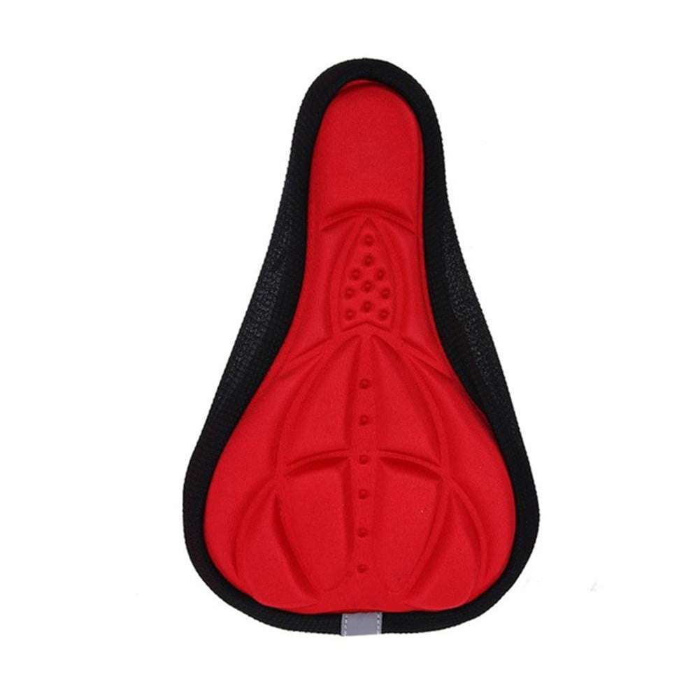Bike Seat Cover Bicycle Silicone 3D Gel Saddle Pad Padded Soft Cushion Comfort 