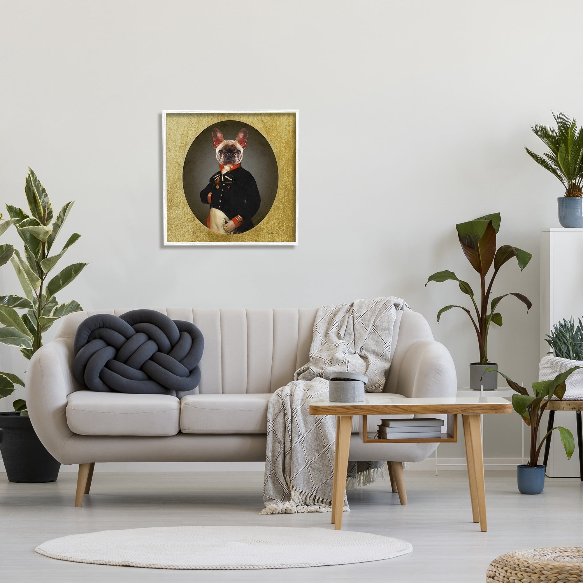 Stupell Industries Military French Bulldog Funny Conquistador Dog Fashion,24 x 24, Design by Amanda Greenwood