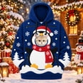 thumbnail image 2 of Christmas Cat Hoodie with Pouch Long Sleeve Pullover Kitten Puppy Carrier Hood with Pockets Womens Mens Christmas Sweatshirts, 2 of 5