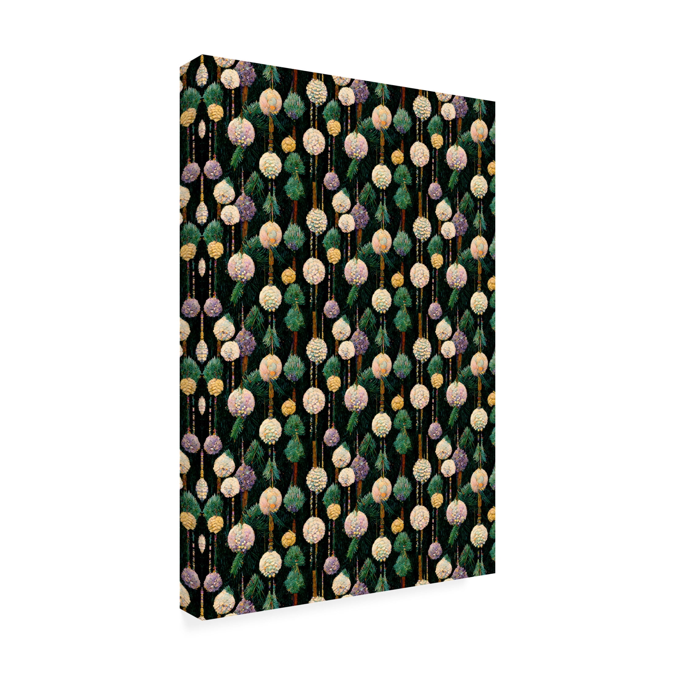 Canvas Wall Art - Treechild 'Christmas Pattern' Wall Art for Living Room, Bedroom, or Office D?cor by Trademark Fine Art - 22 x 32 Inches