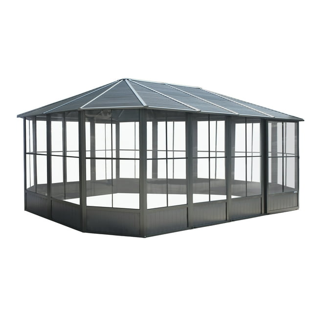 Sojag Korado 12 x 18 x 9 ft Dark Grey Solarium