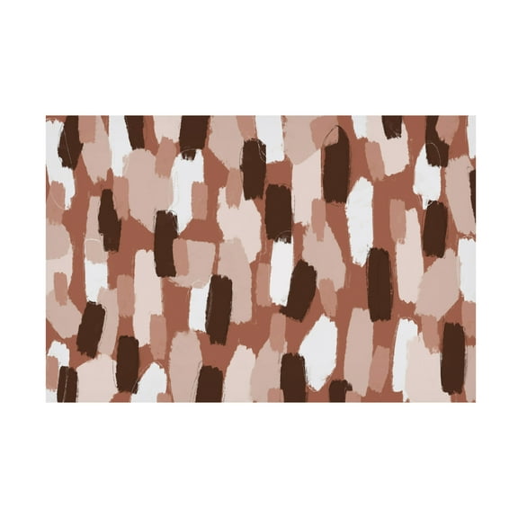 Canvas Wall Art - Treechild 'Pastel Brush Strokes Pattern Square' Wall Art for Living Room, Bedroom, or Office D?cor by Trademark Fine Art - 19 x 12 Inches