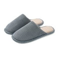 thumbnail image 3 of Kilaqueen Comfy Indoor Scuff Slippers for Women and Men, Memory Foam Slip On Cotton Slippers Cozy Winter Warm Slippers Soft Terry Cloth Breathable House Shoes, 3 of 5