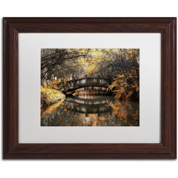 Trademark Fine Art "Dream Fall" Canvas Art by Philippe Hugonnard, White Matte, Wood Frame